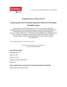 Supplementary Materials for - Science