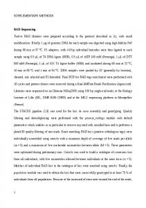 SUPPLEMENTARY METHODS RAD-Sequencing ...