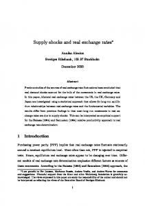 Supply shocks and real exchange rates