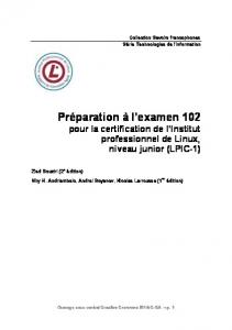 Support LPIC-1, examen 102