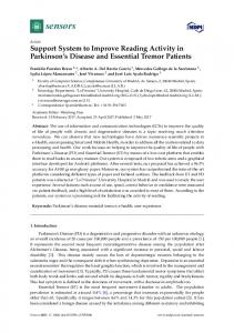 Support System to Improve Reading Activity in Parkinson's ... - MDPI