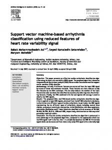 Support vector machine-based arrhythmia ... - Semantic Scholar