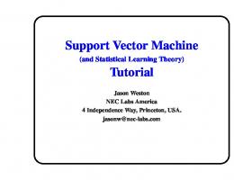 Support Vector Machine Tutorial