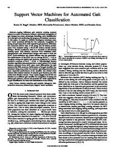 Support Vector Machines for Automated Gait Classification - CiteSeerX