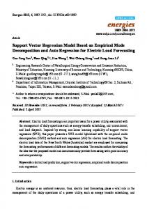 Support Vector Regression Model Based on Empirical Mode ... - MDPI