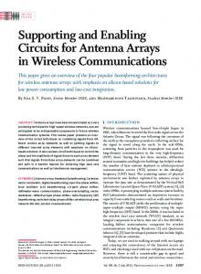 Supporting and Enabling Circuits for Antenna Arrays in Wireless ...