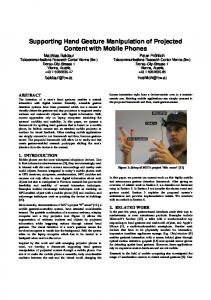 Supporting Hand Gesture Manipulation of Projected ... - CiteSeerX