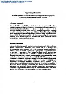 Supporting information Modular synthesis of supramolecular