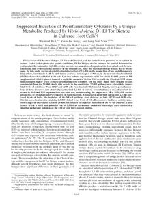 Suppressed Induction of Proinffammatory Cytokines by a Unique ...