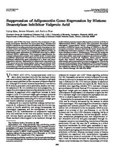 Suppression of Adiponectin Gene Expression by Histone Deacetylase ...