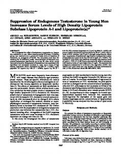 Suppression of Endogenous Testosterone in Young Men Increases ...