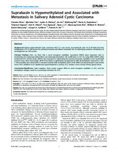 Suprabasin Is Hypomethylated and Associated with ... - CiteSeerX