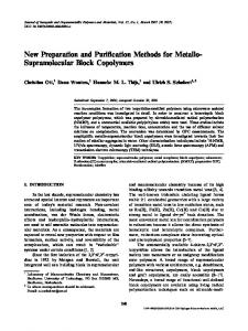 Supramolecular Block Copolymers - CiteSeerX