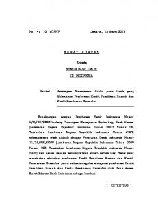 Surat Edaran Bank Indonesia Nomor 14/10/DPNP ... - Tatanusa.co.id