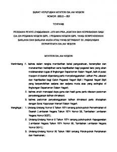 SURAT KEPUTUSAN MENTERI DALAM NEGERI