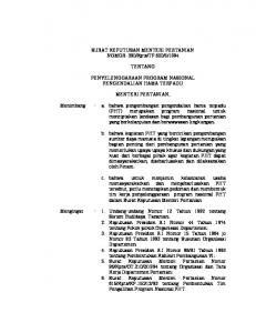 surat keputusan menteri pertanian - Peraturan Perundang ...