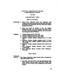 surat keputusan menteri pertanian - Peraturan Perundang ...