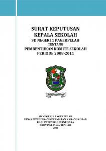 SURAT KEPUTUSAN - sd negeri 1 pagerpelah