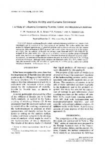 Surface Acidity and Cumene Conversion - Science Direct