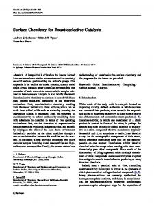 Surface Chemistry for Enantioselective Catalysis - Springer Link