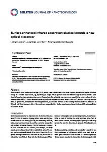 Surface-enhanced infrared absorption studies ... - Beilstein Journals