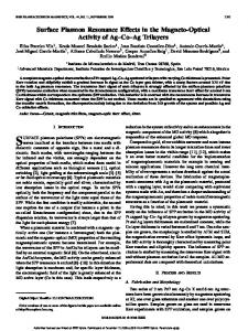 Surface Plasmon Resonance Effects in the ... - Semantic Scholar