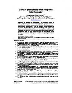 Surface profilometry with composite interferometer - OSA Publishing