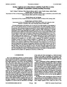 Surface roughness and surface-induced resistivity of gold films on ...