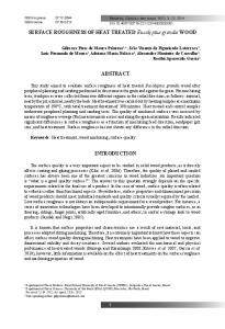 SURFACE ROUGHNESS OF HEAT TREATED ... - Semantic Scholar