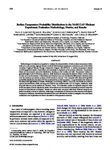 Surface Temperature Probability Distributions in the NARCCAP ...