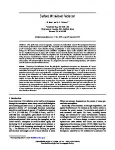 Surface Ultraviolet Radiation