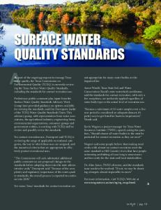 surface water quality standards