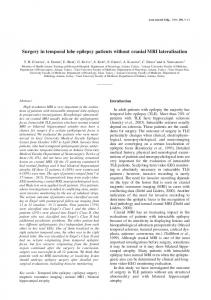 Surgery in temporal lobe epilepsy patients without