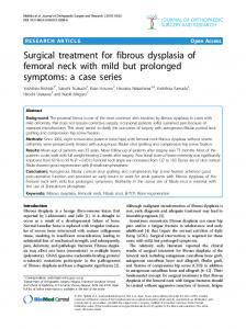 Surgical treatment for fibrous dysplasia of femoral