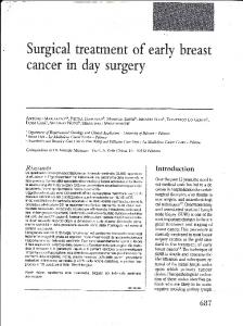 Surgical treatment of early breast - IRIS UniPA