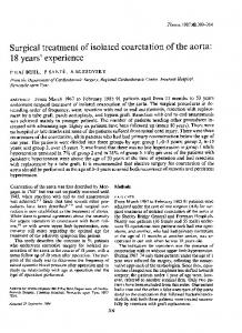 Surgical treatment of isolated coarctation of the aorta: 18 ... - Thorax