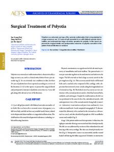 Surgical Treatment of Polyotia