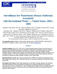 Surveillance for Waterborne-Disease Outbreaks ... - CiteSeerX