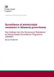 Surveillance of antimicrobial resistance in Neisseria ...