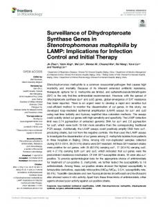 Surveillance of Dihydropteroate Synthase Genes ... - Semantic Scholar