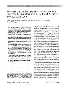 Survey, 2002-2003 - NCBI