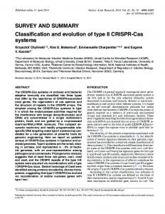 SURVEY AND SUMMARY Classification and