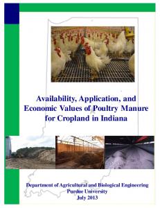 Survey of Indiana Poultry Manure - College of Engineering - Purdue