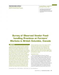 Survey of Observed Vendor Food - International Association for Food ...