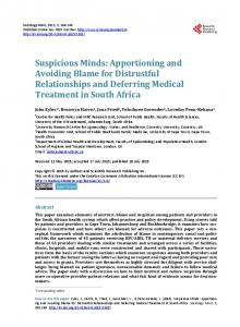 Suspicious Minds - Scientific Research Publishing