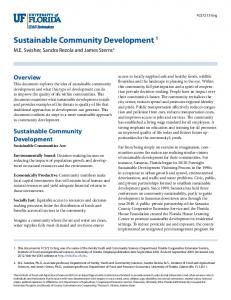 Sustainable Community Development 1