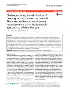 sustainable control of animal trypanosomiasis - BioMed Central