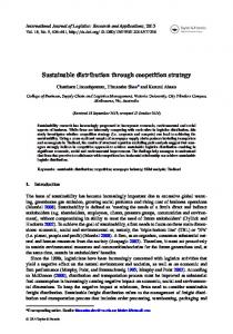 Sustainable distribution through coopetition strategy - Taylor & Francis ...