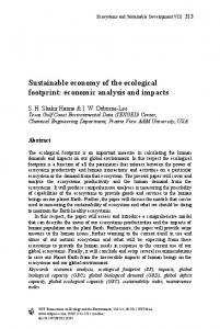 Sustainable economy of the ecological footprint: economic ... - WIT Press