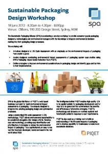 Sustainable Packaging Design Workshop